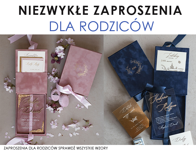 Przeźroczyste Zaproszenia ślubne  